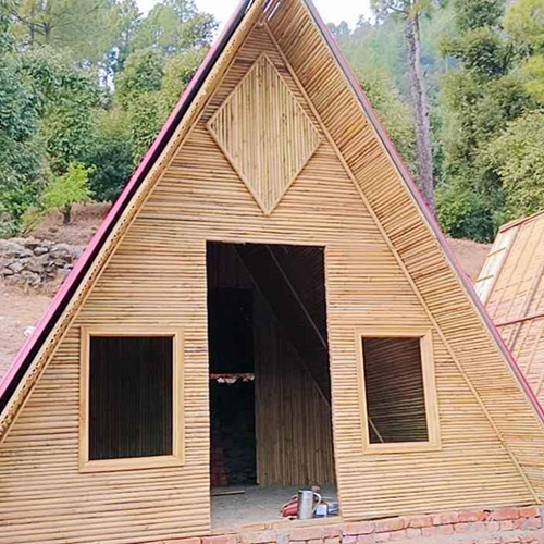 A Type Bamboo Hut - Color: Brown