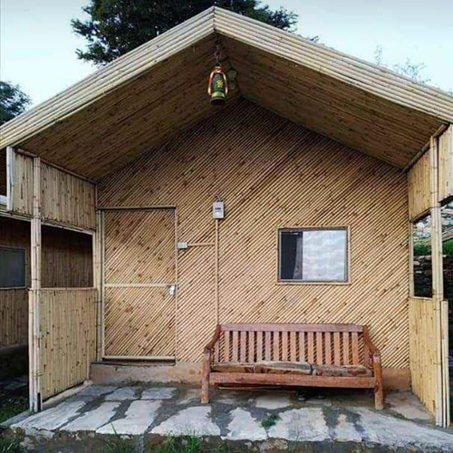 Antique Restaurant Bamboo Hut - Color: Brown