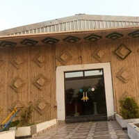 Modern Bamboo House - Wooden Material, Rustic Brown Finish , One Door Design For Sustainable Hotel And Restaurant Usage