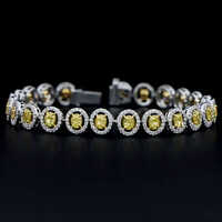 Yellow and White Natural Diamond Bracelet