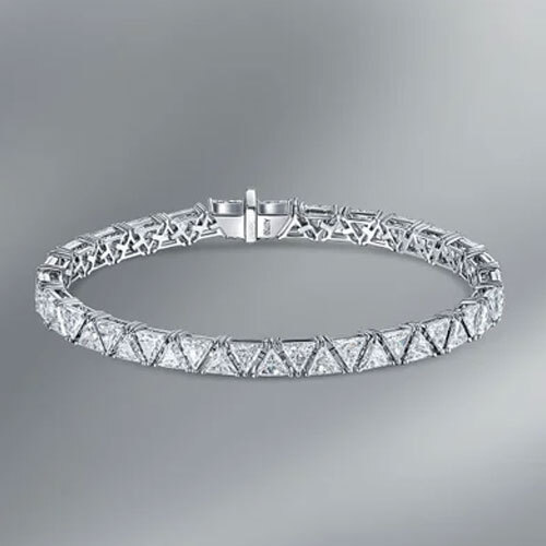 Lab-Created White Sapphire Bracelet in Sterling Silver