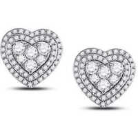 Heart Shaped Diamond Earrings