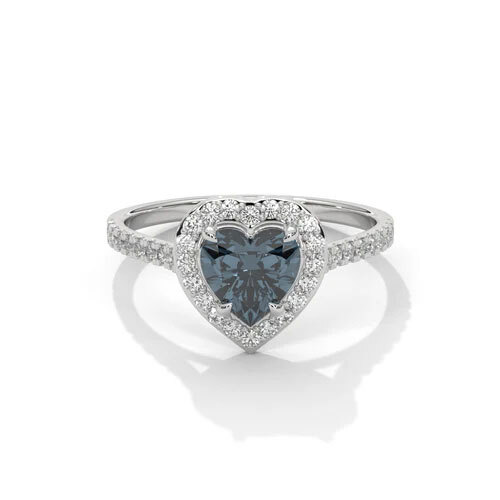 Heart Diamond Engagement Ring