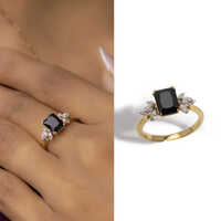 Emerald Cut Diamond Solitaire Ring - Diamond Cut: Very Good