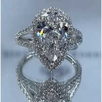 Pear Shape Diamond Engagement Rings - Diamond Cut: Very Good
