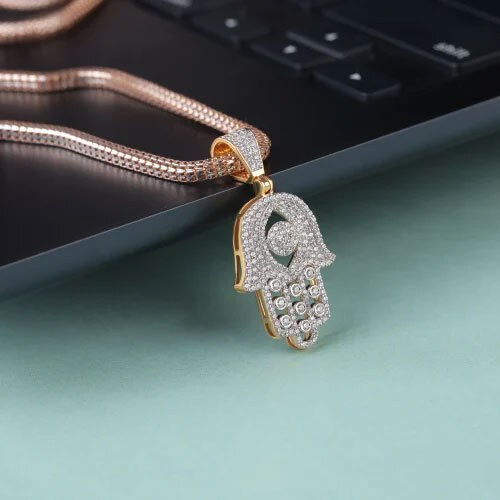 Hamza Gold Diamond Pendant