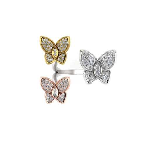 The Trio Butterfly Ring