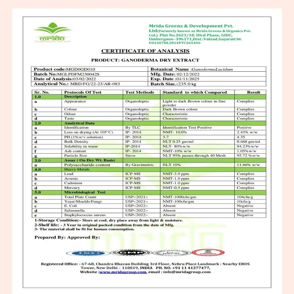 Ganoderma Extract Powder - Color: Red