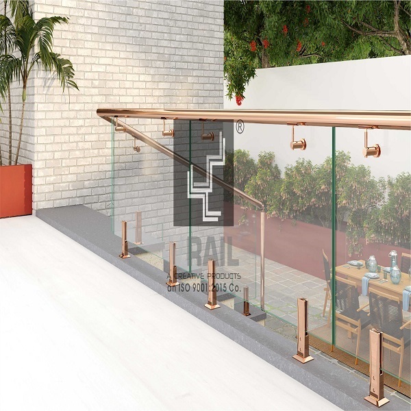 Contemporary Ss Railing - Stainless Steel Ss304 / Ss316 , Elegant Modular Fittings With Matt, Glossy, Powder Coating, Pvd, Wooden, Anodised Finishes