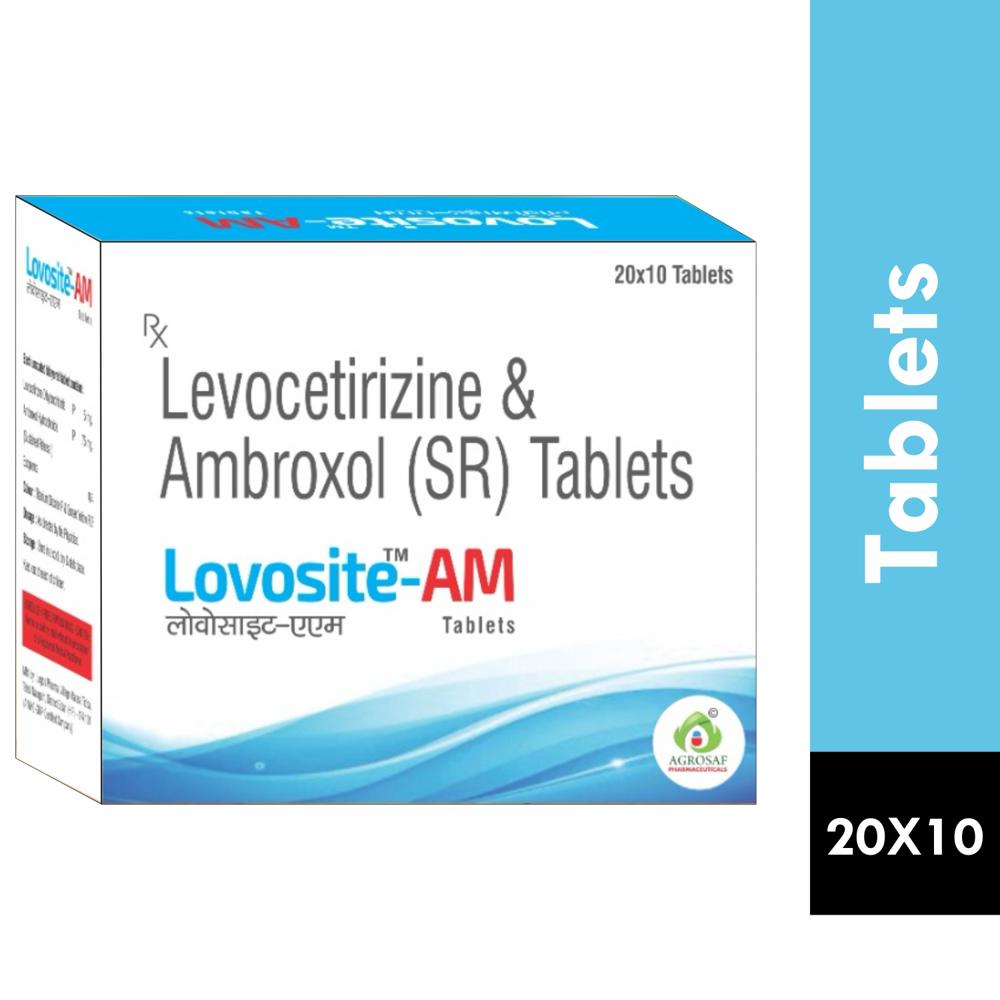 LOVOSITE AM TABLET - LEVOCETIRIZINE 5MG+AMBROXOL 75MG