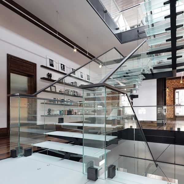 Stainless Steel Railing with Wooden Top
