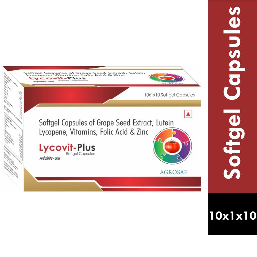 LYCOVIT PLUS CAPSULE - GRAPE SEED EXTRACT, LUTEIN LYCOPENE, VITAMINS, FOLIC ACID & ZINC