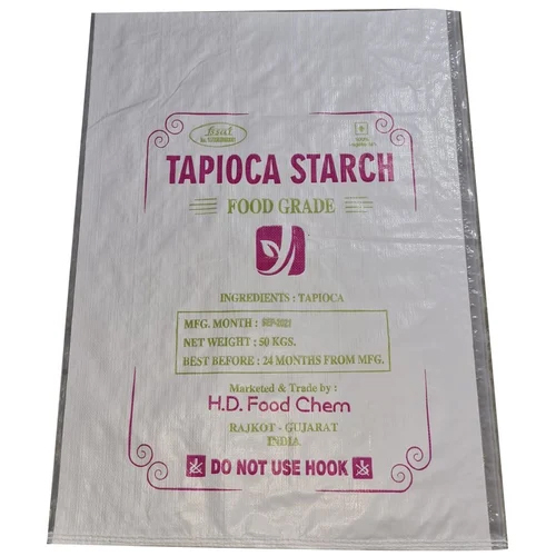 Pp Woven Printed Packaging Sack - Color: White (Base)