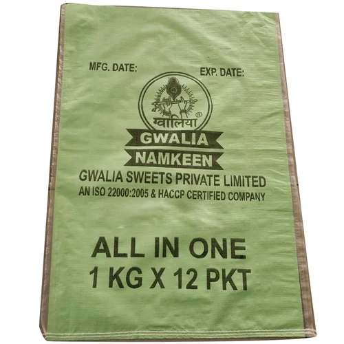 Pp Woven Packaging Sack - Color: Green