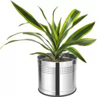 Stainless Steel Planter - Color: Silver