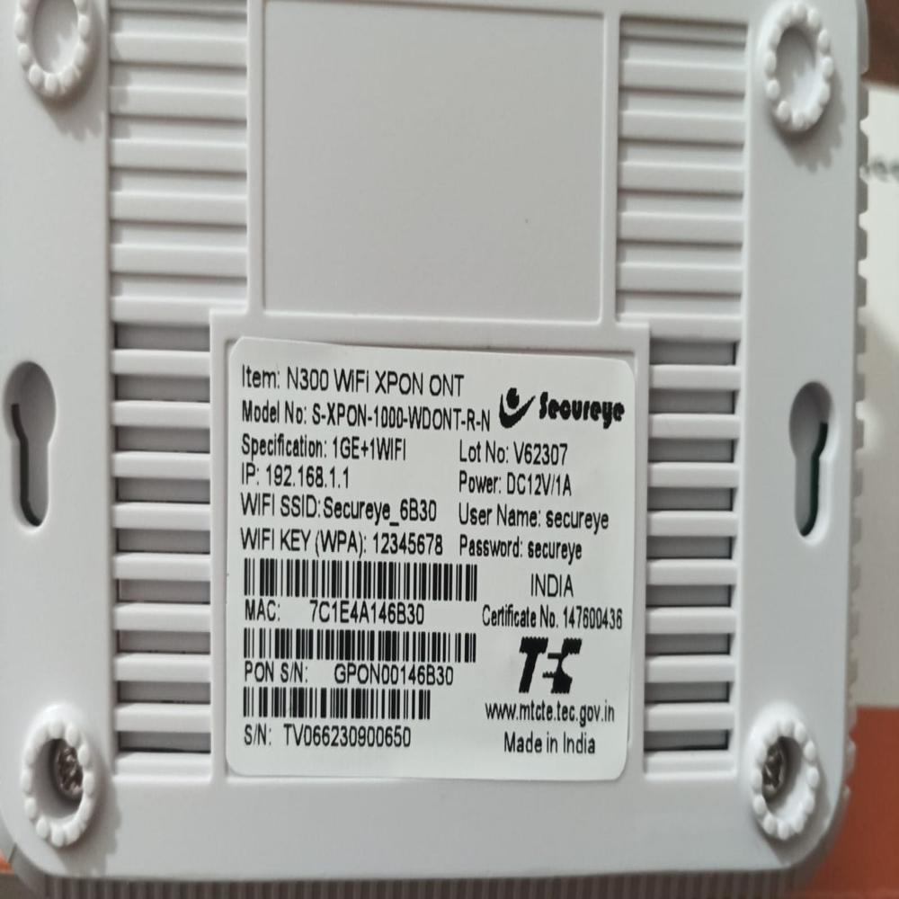 Secure Eye 1000r Ont - Capacity: 1 Kg