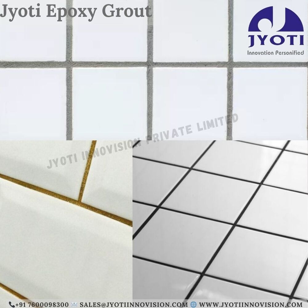 Jyoti Anti-mould Grout - 100% Solid Epoxy, Waterproof & Easy To Clean | Stain-free, Chemical Resistant, Anti-bacterial Finish