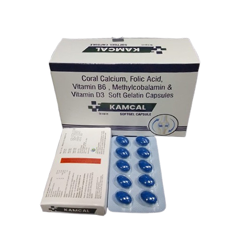 Coral Calcium Folic Acid Vitamin B6 Methylcobalamin And Vitamin D3 Soft Gelatin Capsules - Drug Type: General Medicines