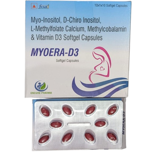 Myo Inositol D Chiro Inositol L Methylfolate Calcium Methylcobalamin And Vitamin D3 Softgel Capsules