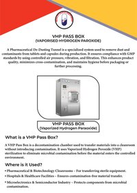 Vaporized Hydrogen Paraoxide Pass Box (VHP Pass Box)