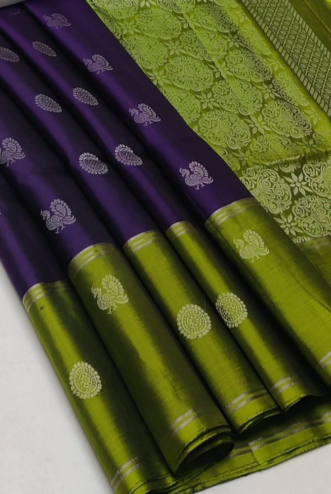 Pure handloom Double warp soft silk saree