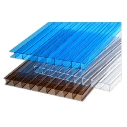 Twin Wall Polycarbonate Roofing Sheet - Color: Blue