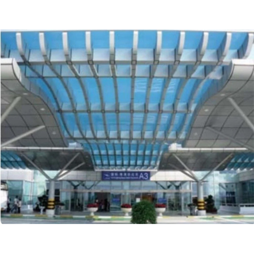 Solid Modular Daylight Polycarbonate Sheet - Color: Blue