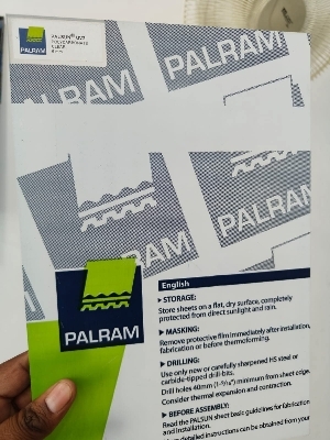 Flat Solid Polycarbonate Sheet - Color: Blue