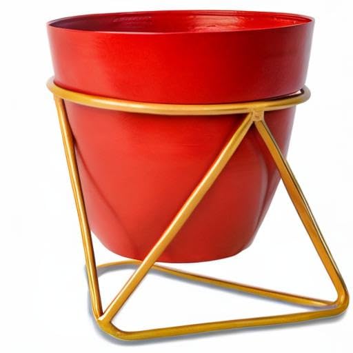 Metal Planter Stand - Color: Golden