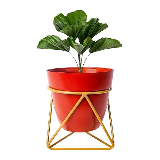 Metal Planter Stand - Color: Golden