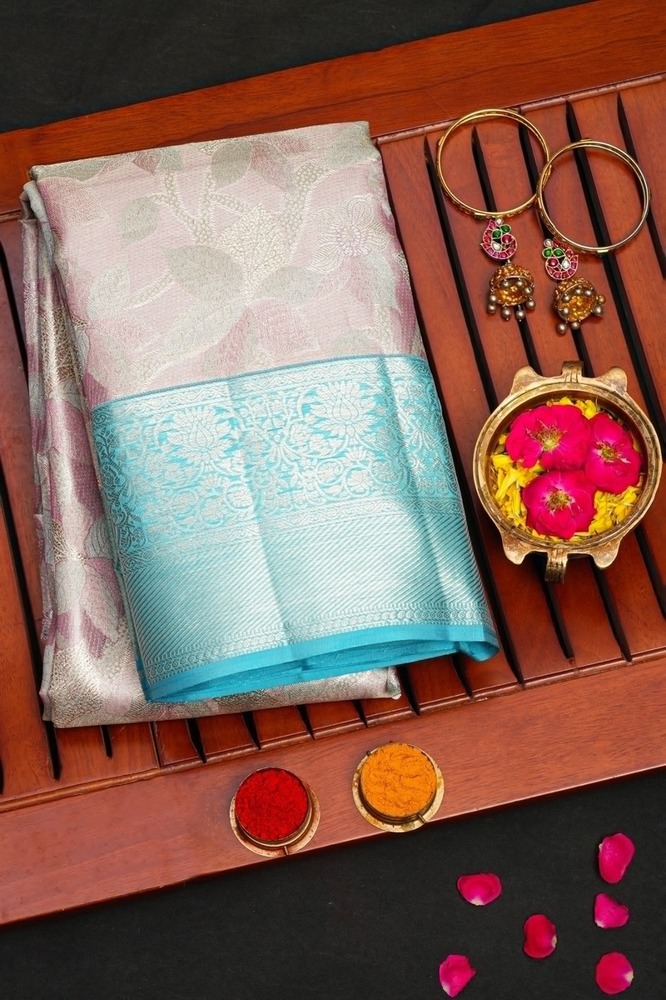 Designer Heavy Banarasi Soft Silk Saree With Silk Blouse Piece