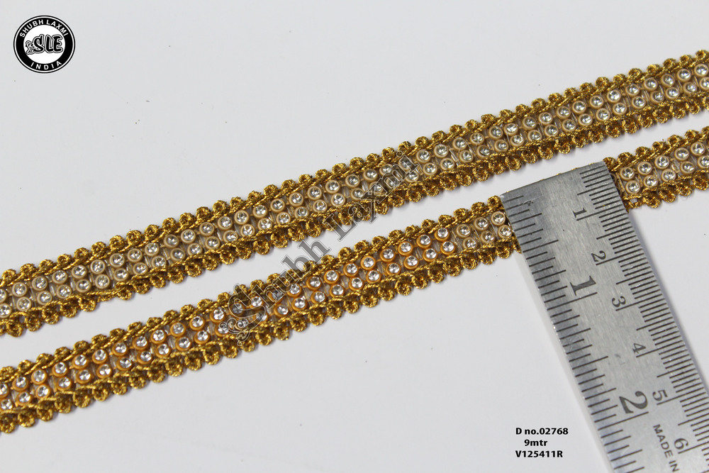 Fancy Stone Zari Lace