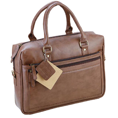 Barista Vegan Leather Bag - Color: Brown