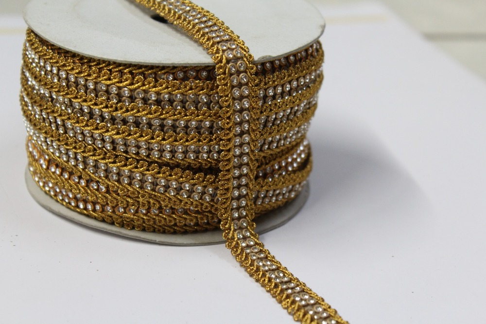 Fancy Stone Zari Lace