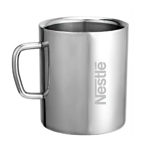 Stainless Steel Double Wall Cup - Color: Silver
