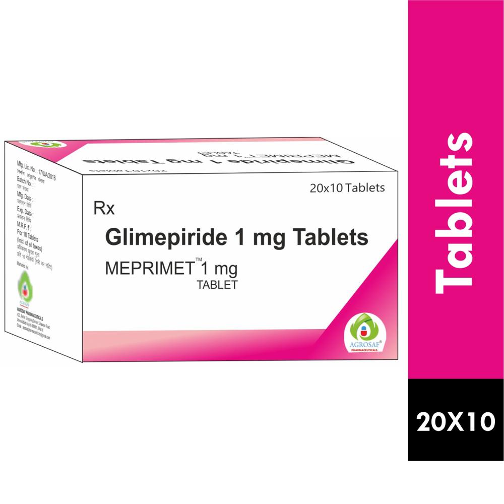 MEPRIMET 1 TABLET - GLIMEPIRIDE 1MG TABLET