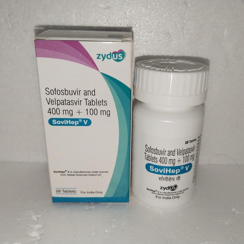 Sovihep V Sofosbuvir 400mg + Velpatasvir 100mg Tablet - Origin: India