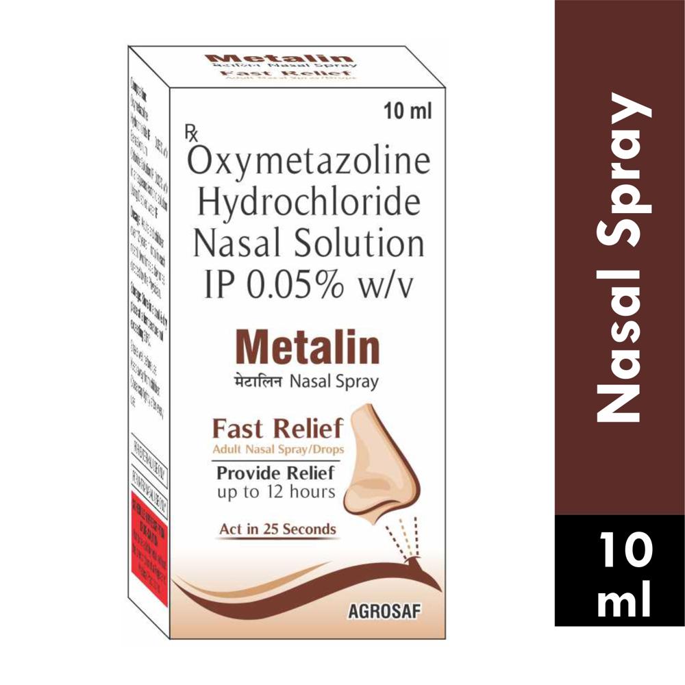 METALIN NASAL SPRAY - OXYMETAZOLINE HYDROCHLORIDE(0.05% W/V) NASAL SPRAY