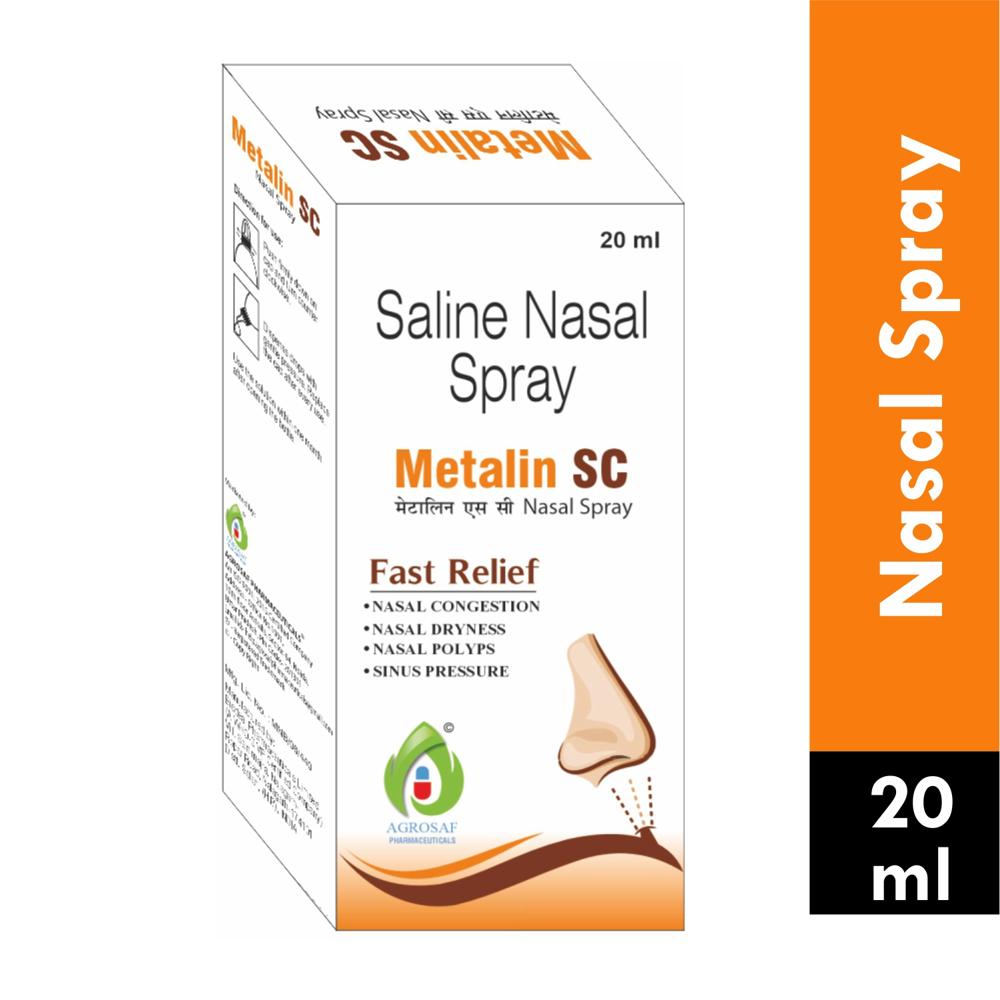 METALIN SC NASAL SPRAY - Sodium Chloride Ip 0.65% W/v ,benzalkonium Chloride Solution Ip 0.02% W/v (as Preservative)