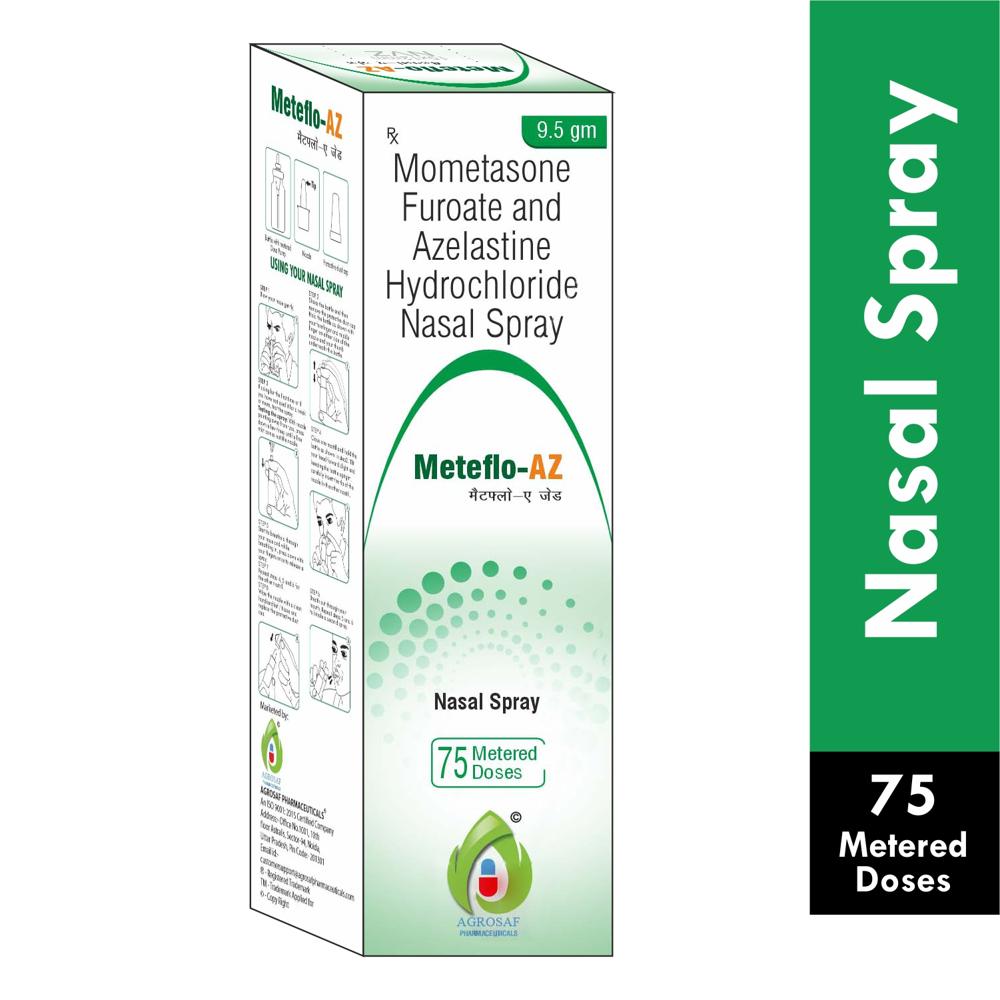 METEFLO AZ NASAL SPRAY - Mometasone Furoate Ip 50 Mcg, Azelastine Hydrochloride Ip 137 Mcg, Benzalkonium Chloride Ip (preservative) 0.02% W/w Excipients q.s.