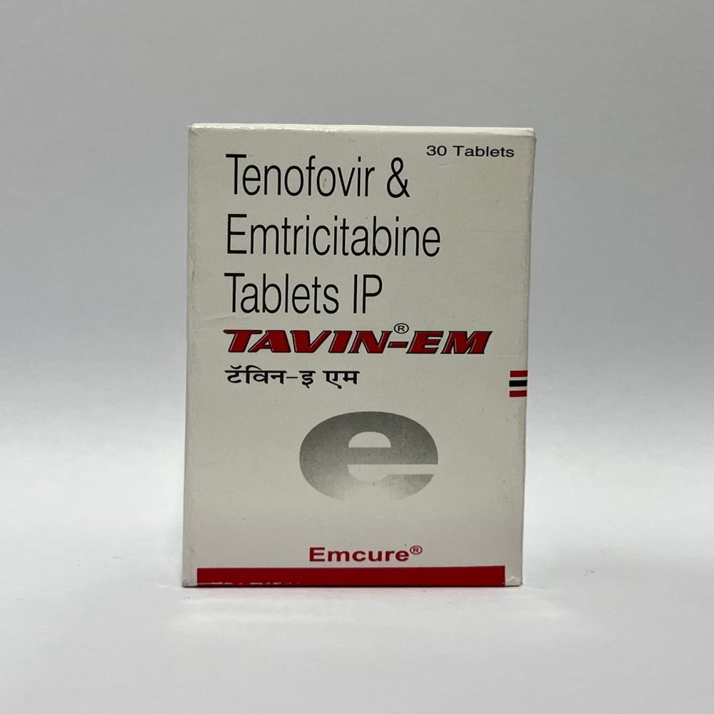 Tavin EM Emtricitabine (200mg) + Tenofovir disoproxil fumarate (300mg) Tablet 