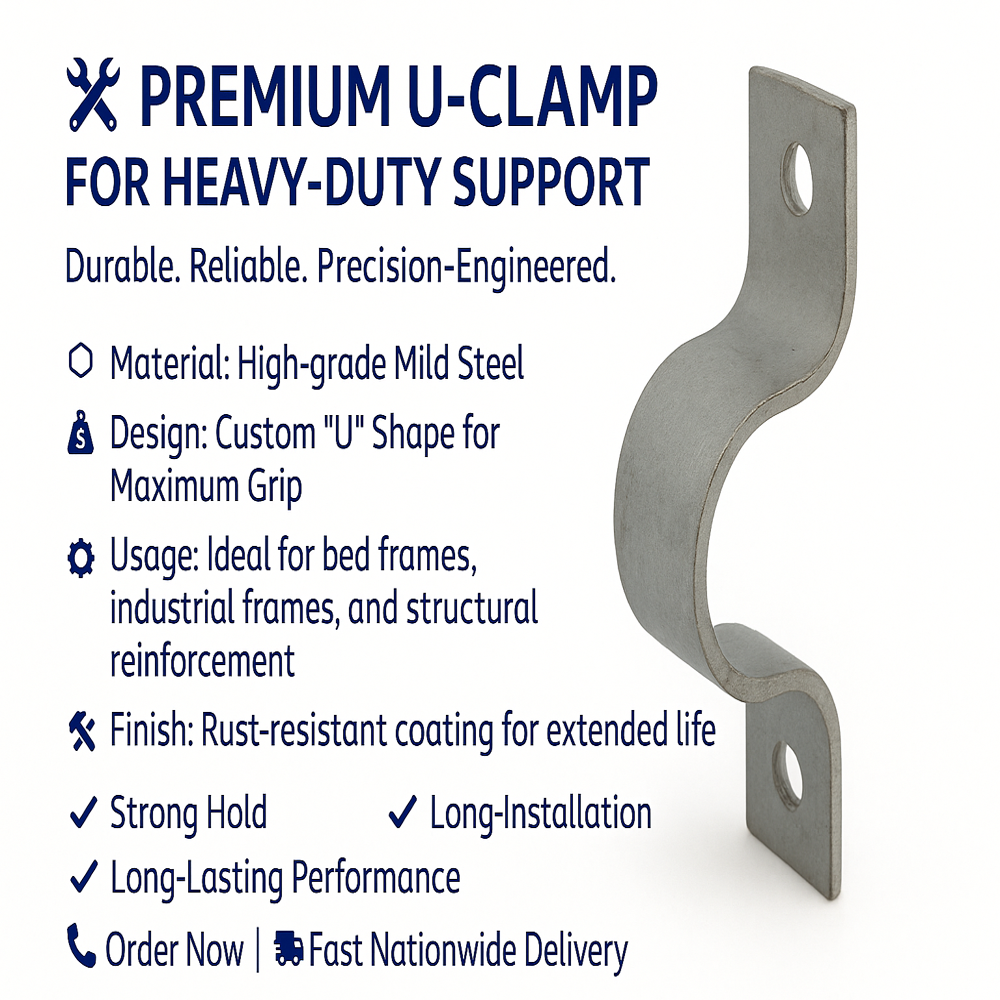 U Clamps 2.5inches - Color: Silver