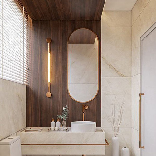 Ss Metal Frame Mirror - Color: Golden
