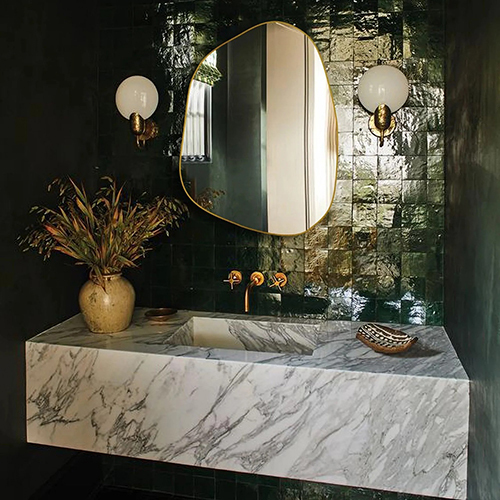 Ss Metal Frame Mirror - Color: Golden