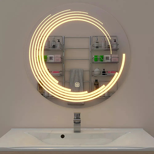 Led Mirror - Color: Golden