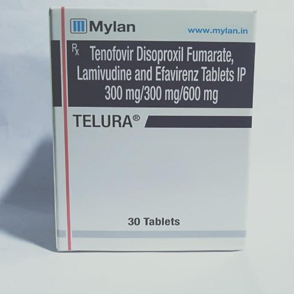 Telura Lamivudine (300mg) + Tenofovir disoproxil fumarate (300mg) + Efavirenz (600mg) Tablet 