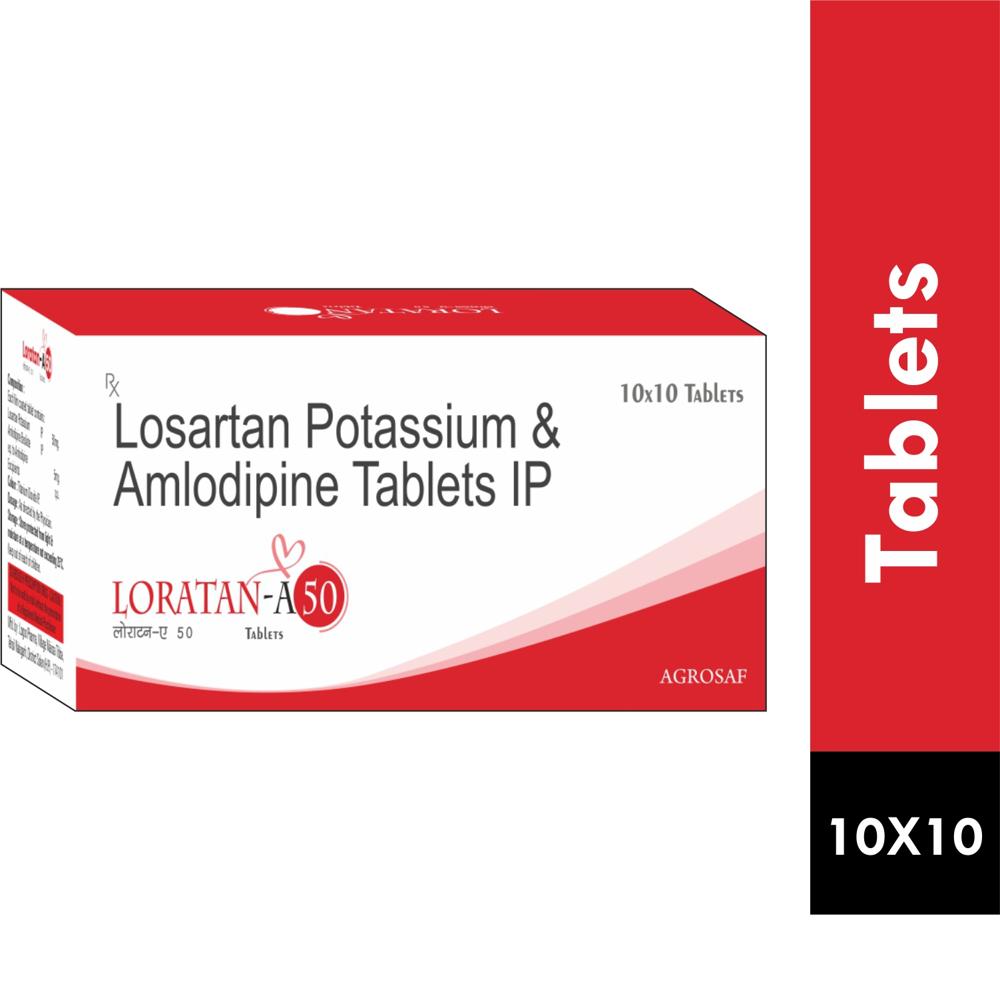 LORATAN A 50 TABLET - Losartan Potassium 50 mg +AMLODIPINE 5MG TABLET