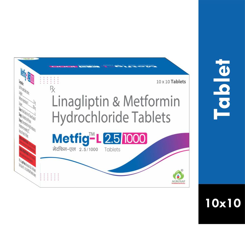 METFIG L 2.5/1000 TABLET - LINAGLIPTIN(2.5MG) & METFORMIN(1000MG) TABLET