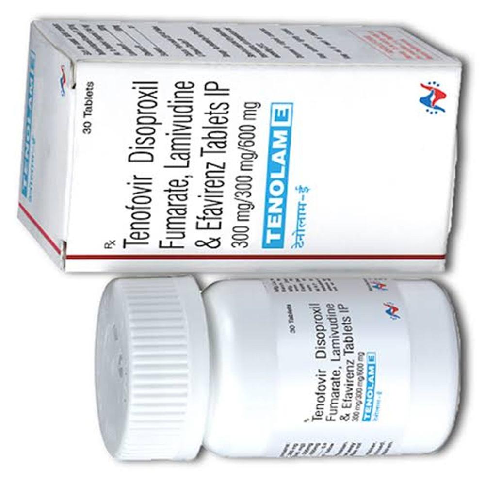 Tenolam E Efavirenz (600mg) Lamivudine (300mg) + Tenofovir disoproxil fumarate (300mg)