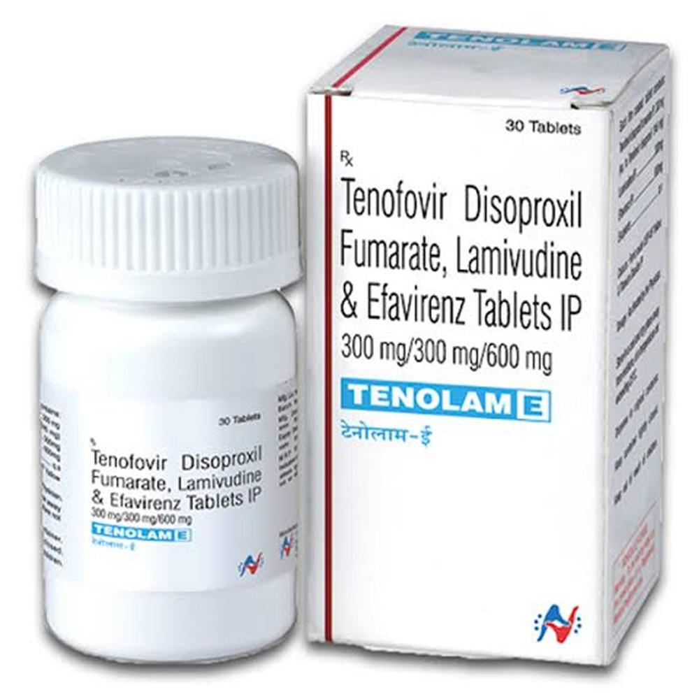 Tenolam E Efavirenz (600mg) Lamivudine (300mg) + Tenofovir disoproxil fumarate (300mg)